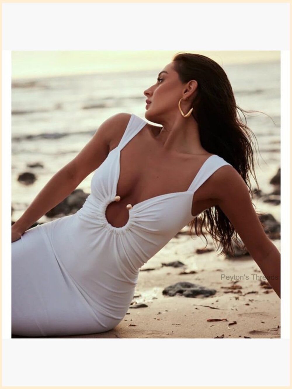 V Neck Sleeveless Bodycon Maxi Dress with High Slit - Picture 5 of 5